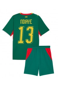 Senegal Iliman Ndiaye #13 Jalkapallovaatteet Lasten Vieraspeliasu MM-kisat 2026 Lyhythihainen (+ Lyhyet housut)